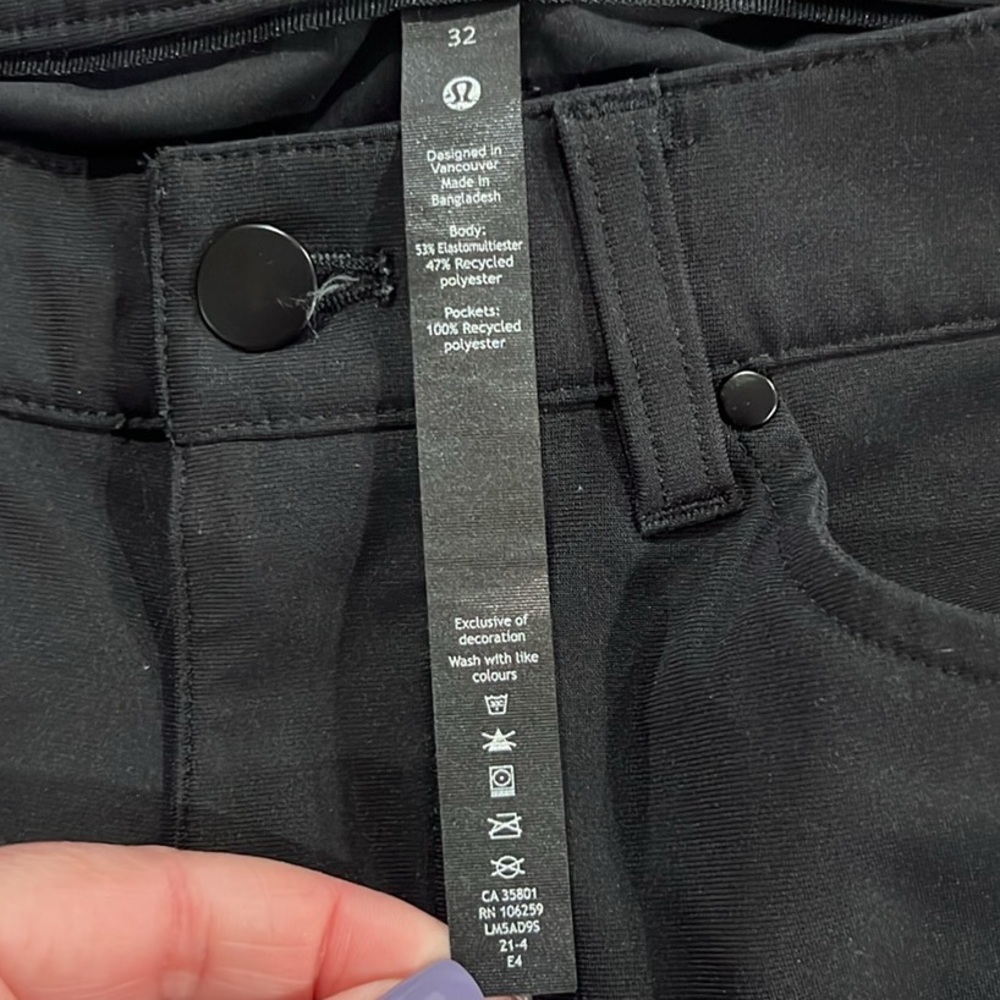 Lululemon Athletica men’s ABC slim fit black pants size 32 - Picture 9 of 12